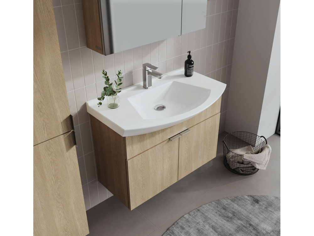 Mueble de lavabo «Purus 80» - 80 x 50 x 58 cm - Roble Sonomo