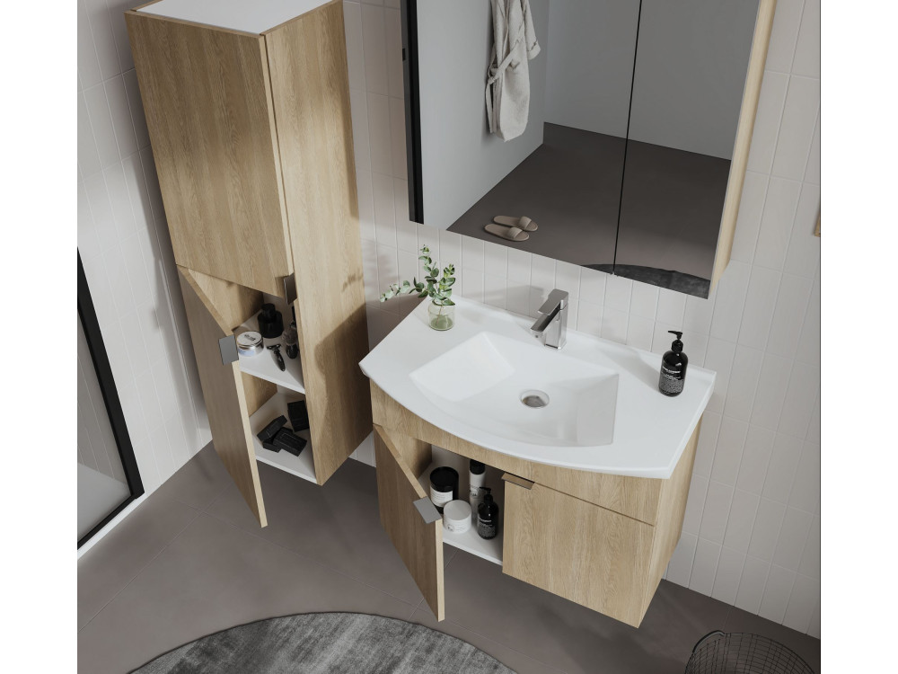 Mueble de lavabo «Purus 80» - 80 x 50 x 58 cm - Roble Sonomo