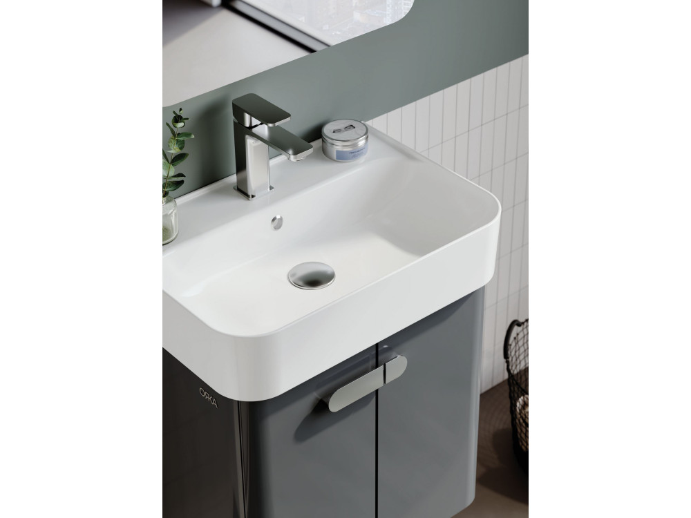 Conjunto de mueble con lavabo y espejo (2 piezas) «Orbit 55» - 55 x 38 x 62 cm - Antracita