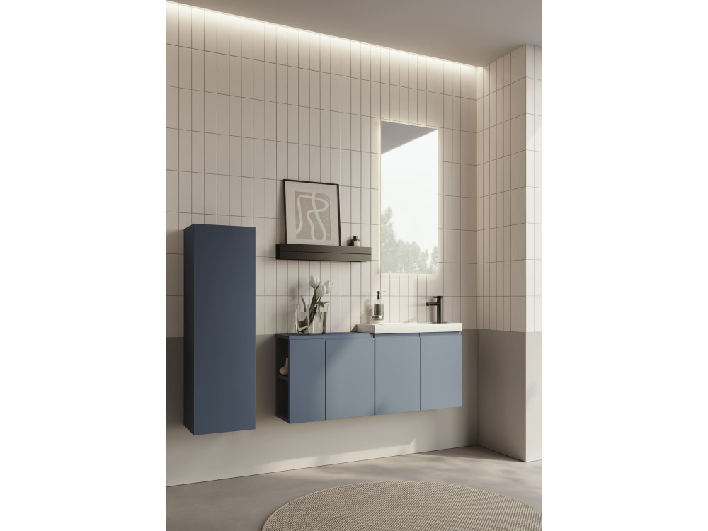 Mueble para lavabo «Ferla 110» - 110 x 22 x 45 cm - Azul petróleo