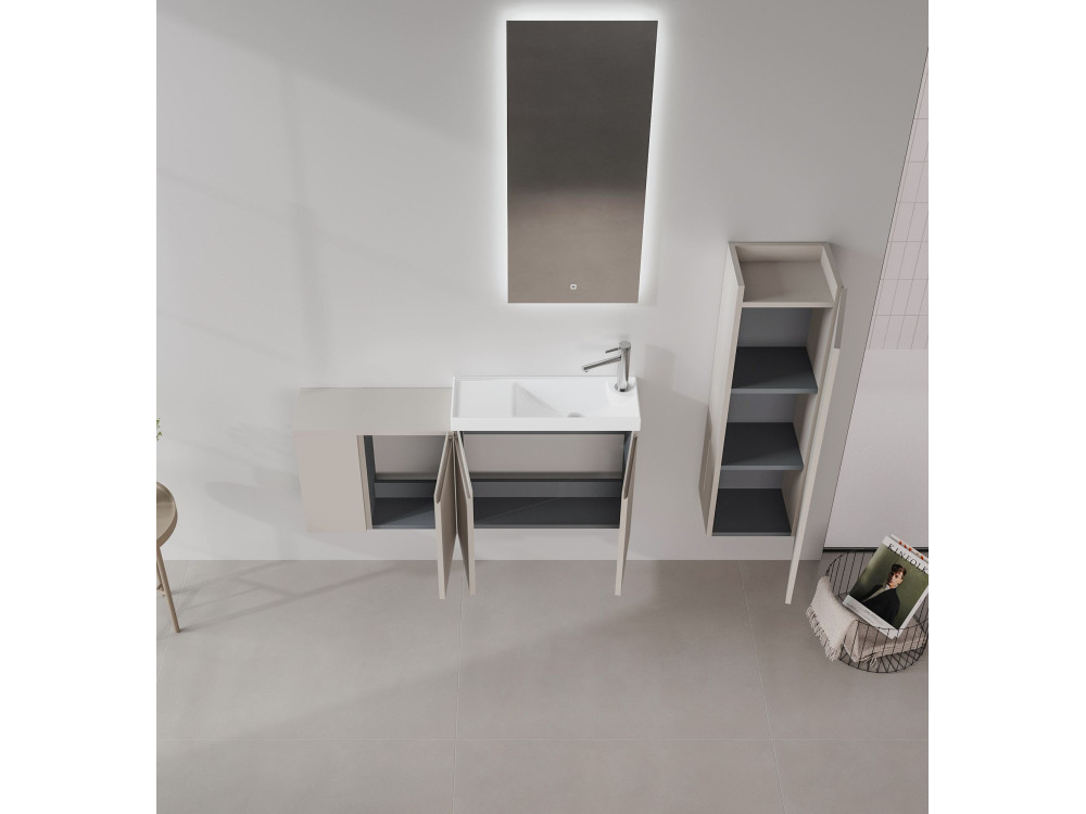 Mueble para lavabo «Ferla 110» - 110 x 22 x 45 cm - Mate Cashmere