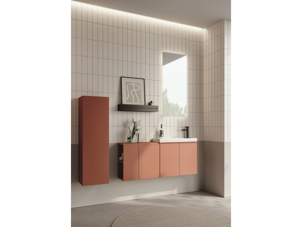 Mueble para lavabo «Ferla 110» - 110 x 22 x 45 cm - Canela mate