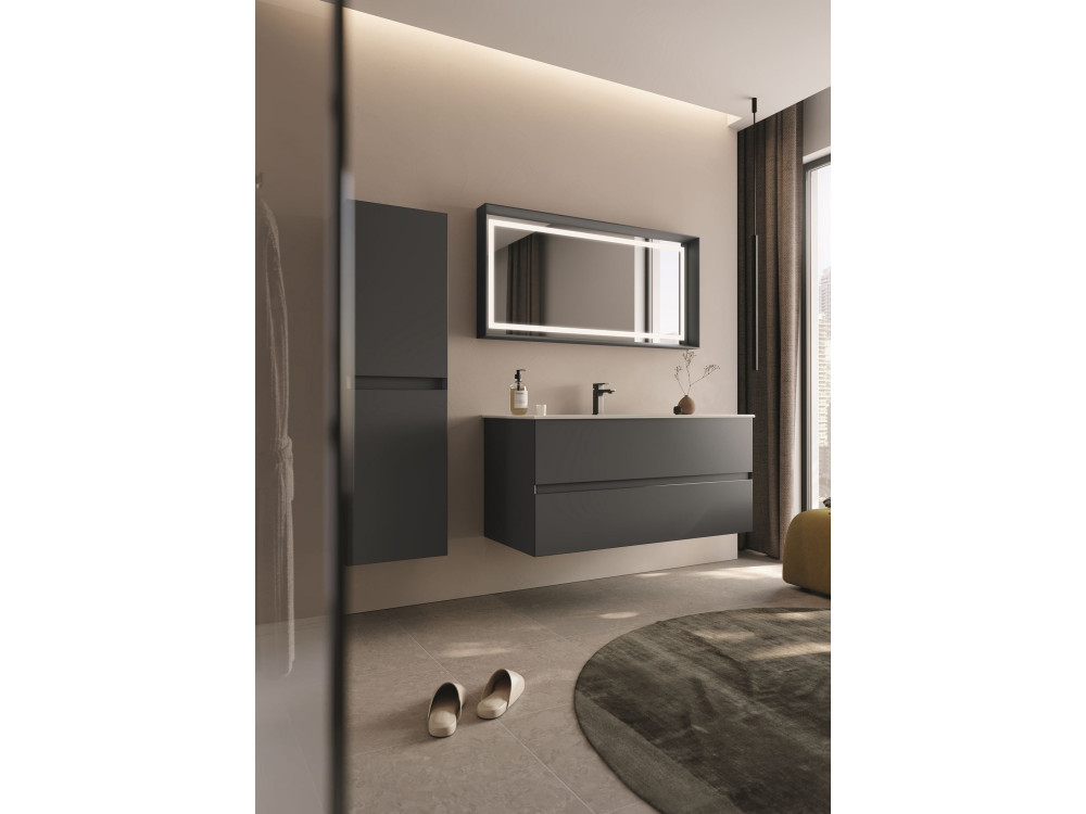 Armario de baño «Nest 40 v2» - 40 x 32 x 138 cm - Antracita mate