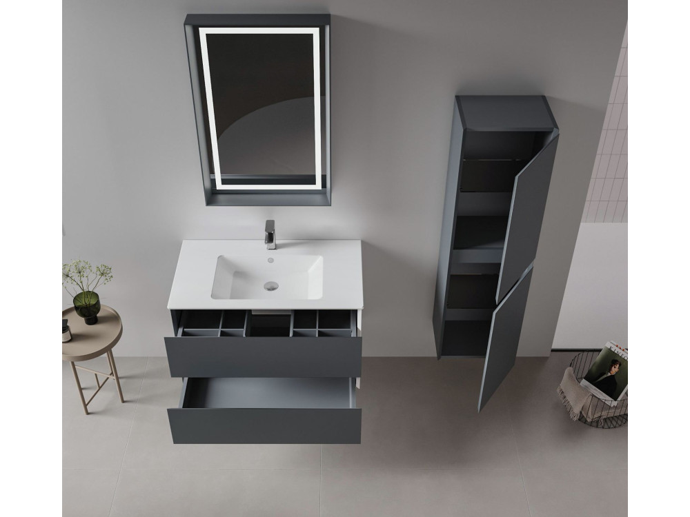 Armario de baño «Nest 40 v2» - 40 x 32 x 138 cm - Antracita mate