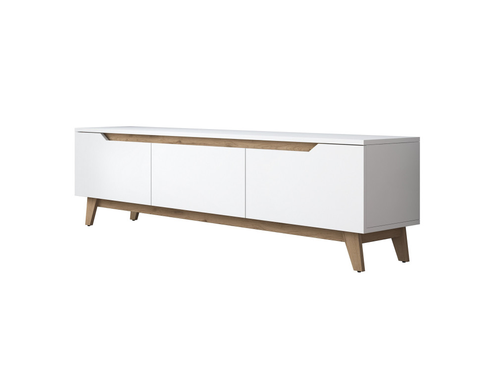 Soporte de TV de madera "Digi" - 180 x 35 x 48 cm - Beige
