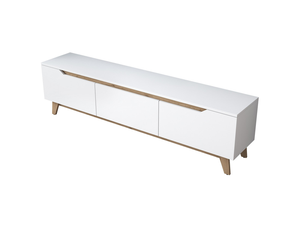 Soporte de TV de madera "Digi" - 180 x 35 x 48 cm - Beige