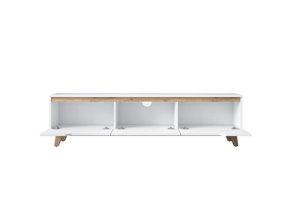 Soporte de TV de madera "Digi" - 180 x 35 x 48 cm - Beige