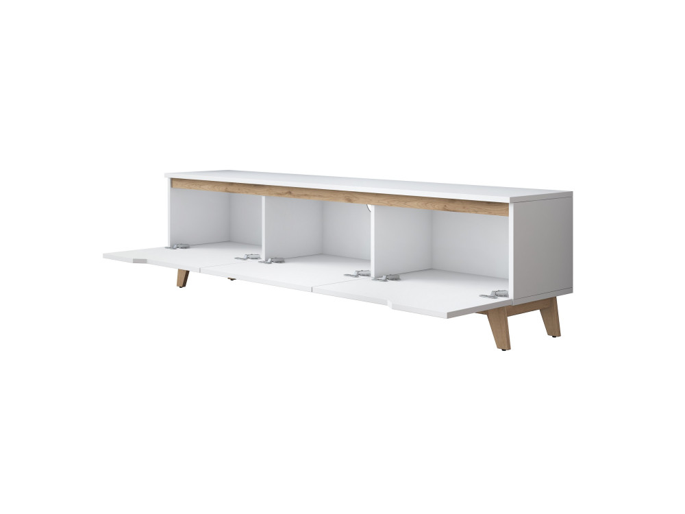 Soporte de TV de madera "Digi" - 180 x 35 x 48 cm - Beige