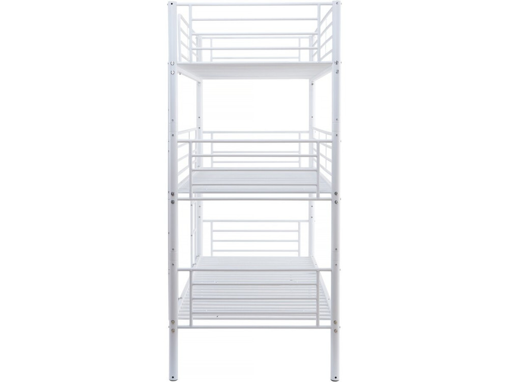 Litera triple metálica "Havin" - 90 x 190 cm - Blanca