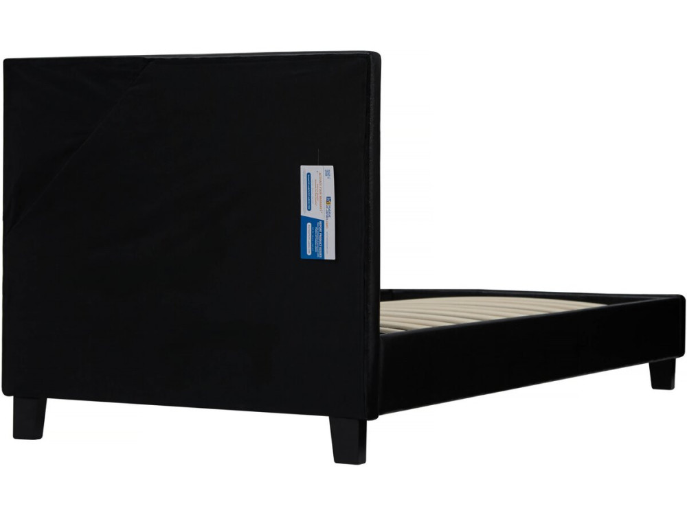 Cama con LED "Maria" 90 x 190 cm - Negra