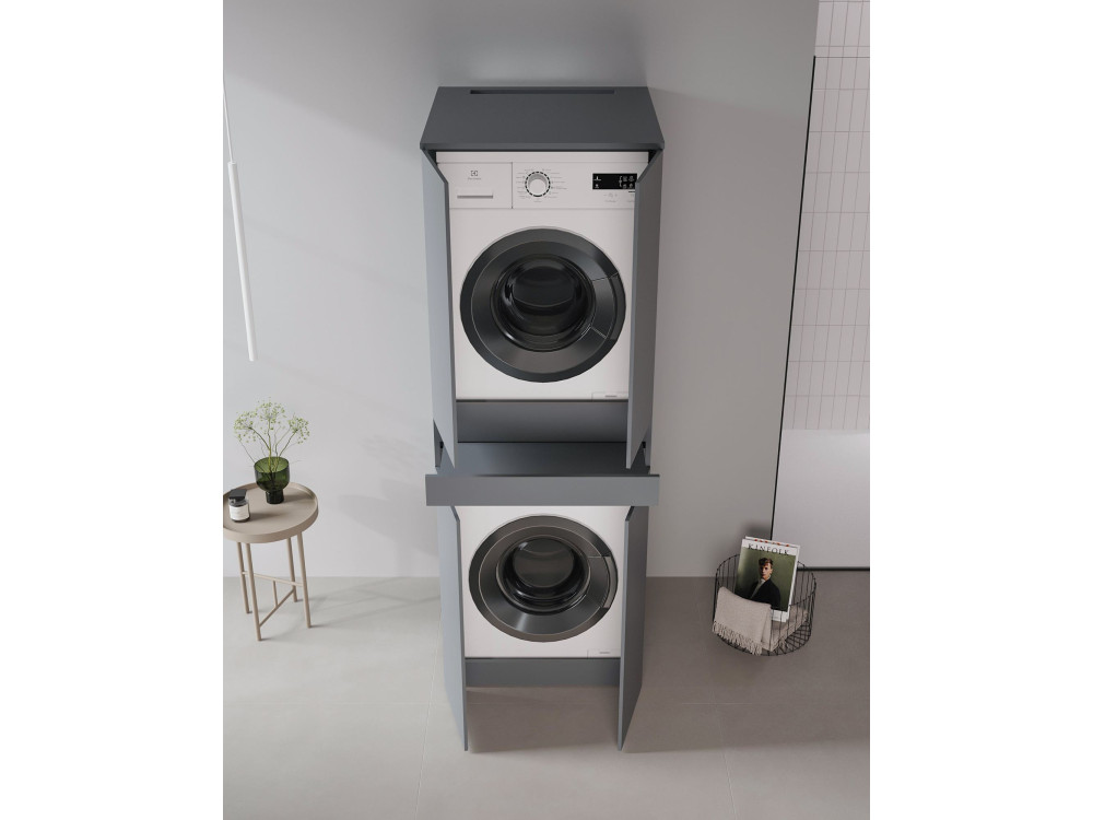 Mueble para lavadora «Neve 70» - 70 x 73 x 193 cm - Antracita mate
