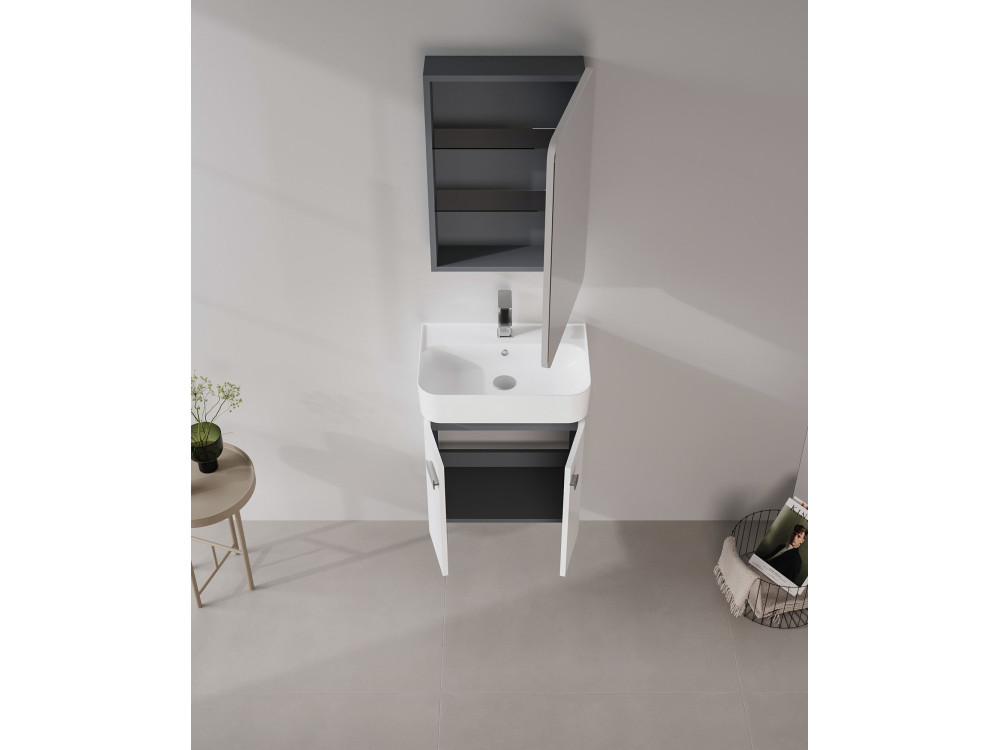 Mueble para lavabo «Orbit 55» - 55 x 38 x 62 cm - Blanco