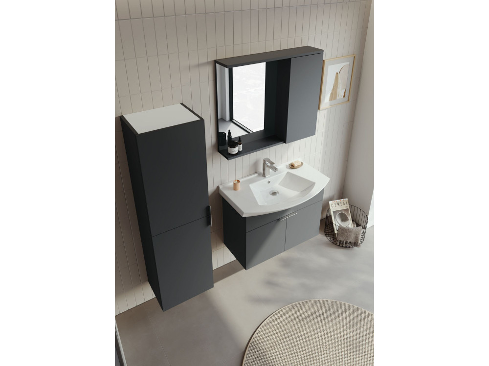 Mueble para lavabo «Purus 80» - 80 x 50 x 58 cm - Antracita mate