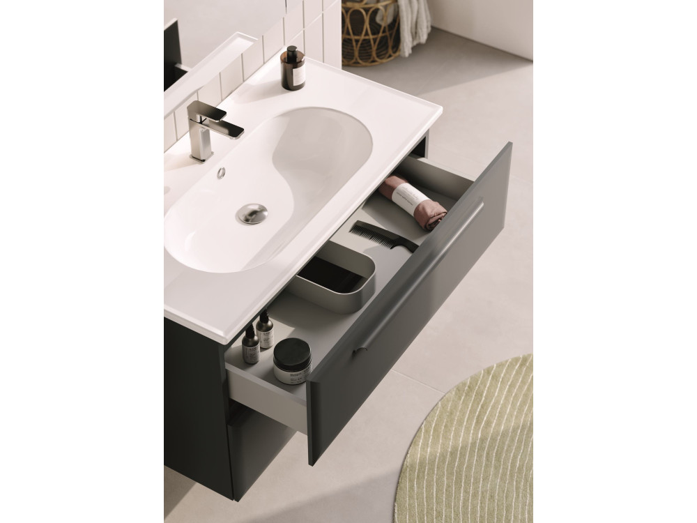 Mueble para lavabo «Nuvola 100 v2» - 100 x 50 x 62 cm - Antracita