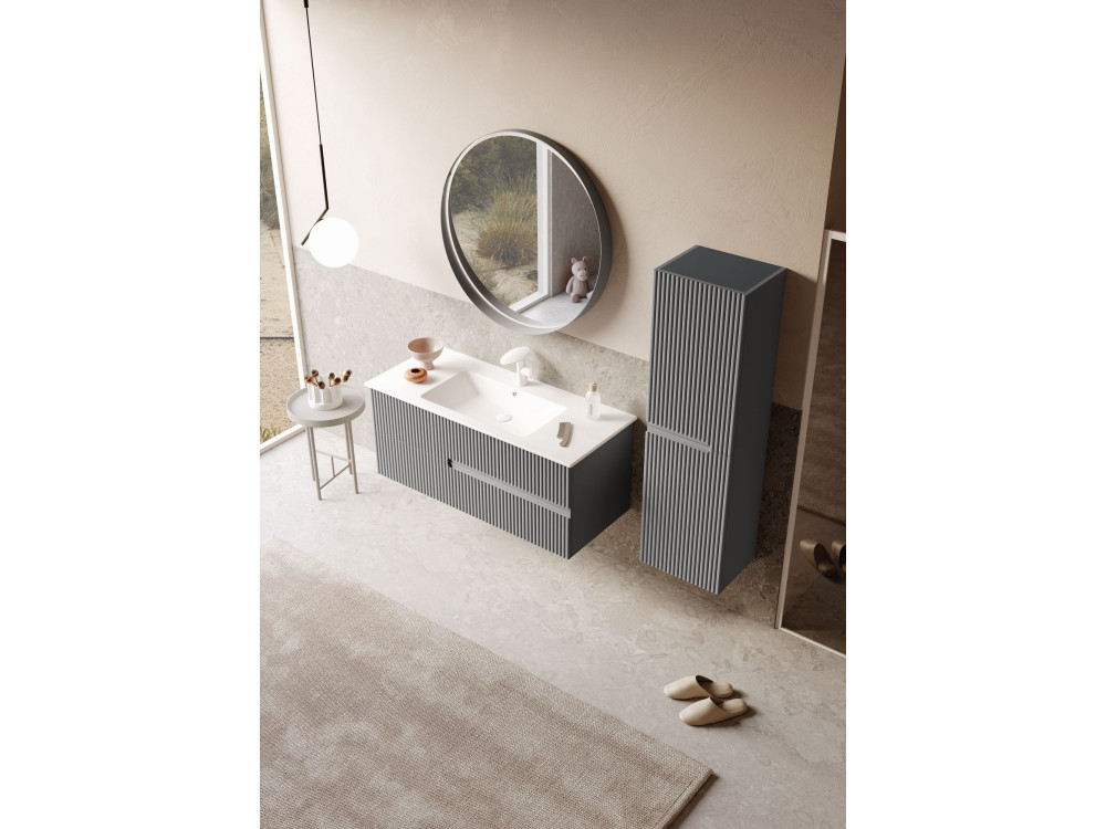 Mueble para lavabo «Moonlight 120» - 121 x 51 x 51 cm - Gris mate