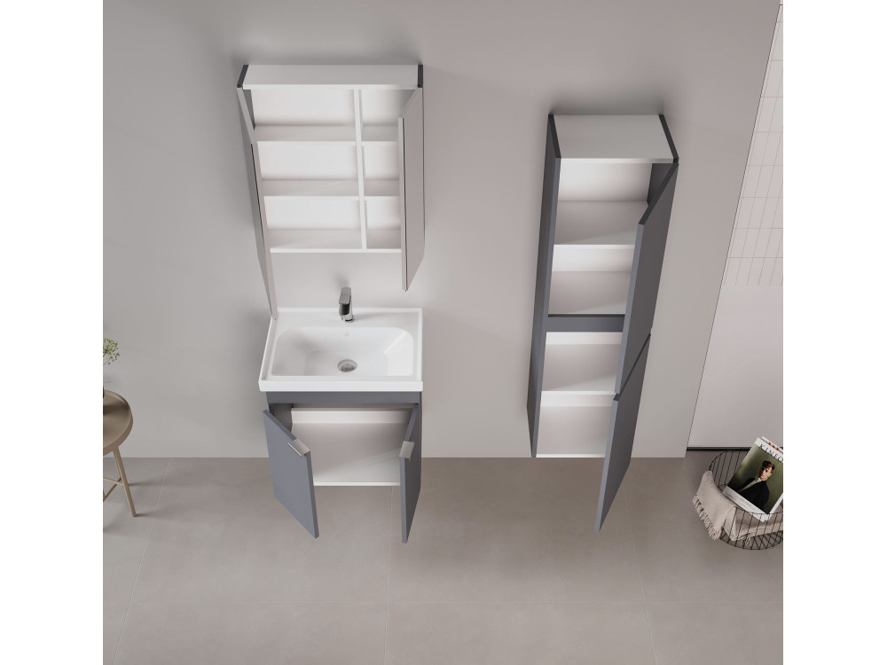 Mueble para lavabo «Desna 50» - 50 x 38 x 58 cm - Antracita mate