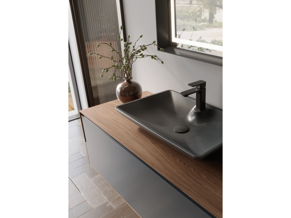 Mueble para lavabo «Craft 120» - 120 x 50 x 40 cm - Nogal / Antracita