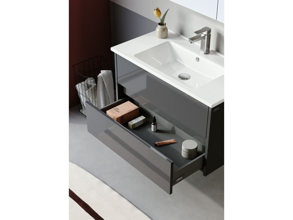 Mueble para lavabo «Arno 85» - 85 x 45 x 52 cm - Antracita