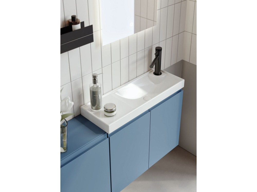 Conjunto de mueble con lavabo y espejo (2 piezas) «Ferla 110» - 40 x 22 x 45 cm - Azul mate