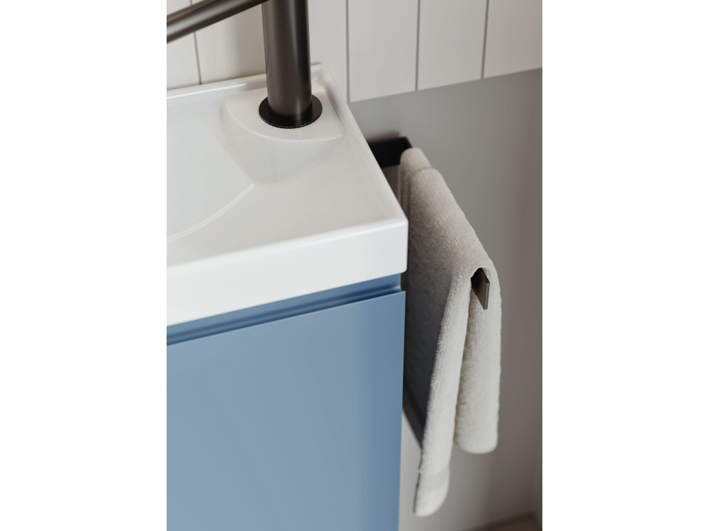 Conjunto de mueble con lavabo y espejo (2 piezas) «Ferla 110» - 40 x 22 x 45 cm - Azul mate