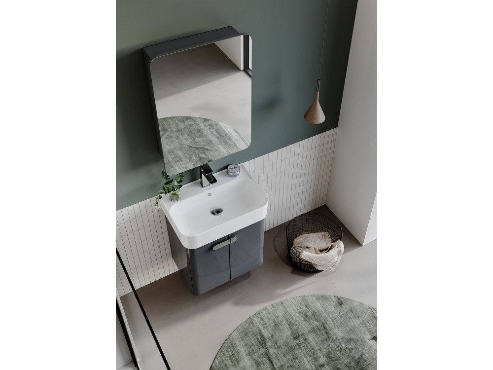 Mueble de baño con espejo «Orbit 50» - 50 x 16 x 71 cm - Antracita