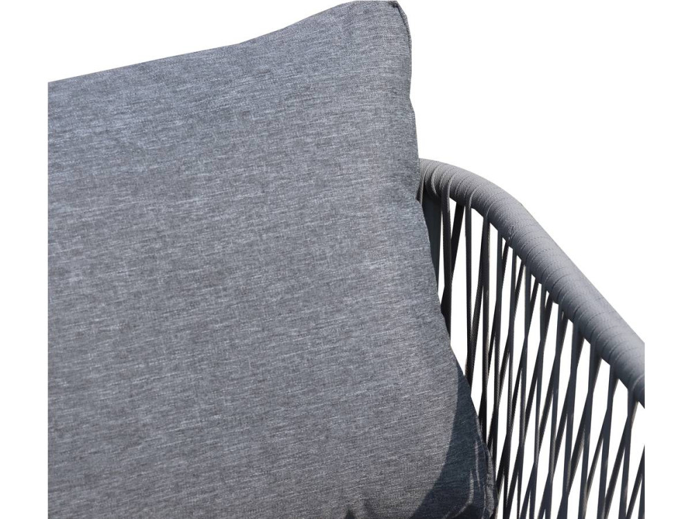 Muebles de jardín de cuerda tejida "Zanzíbar" - Gris claro