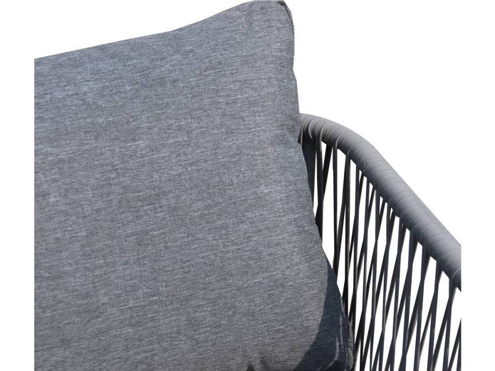 Muebles de jardín de cuerda tejida "Zanzíbar" - Gris claro