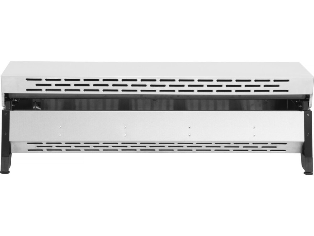 Plancha de gas 4 quemadores con tapa "Fasto" - 10 kw - Gris
