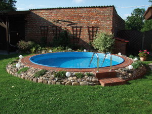 Kit piscina enterrada redonda de acero - Ø 4,50 x 1,20 m