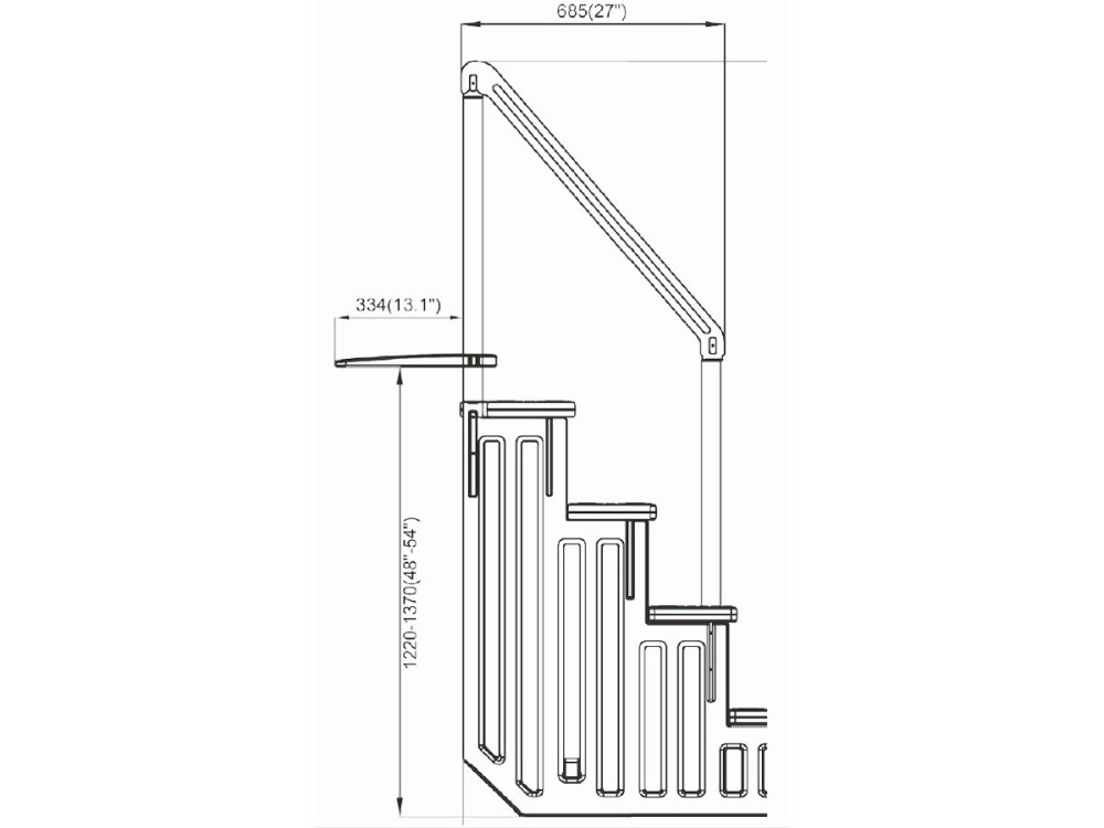 Escalera simple para piscina