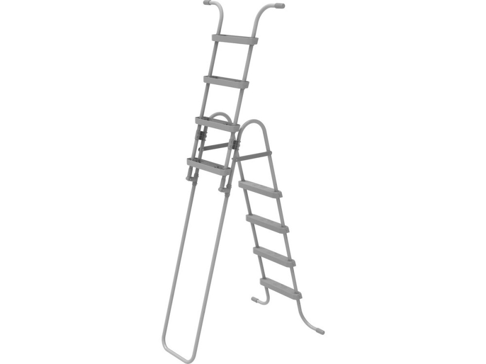 Escalera de piscina "Milo" con sistema de seguridad para niños - Gris