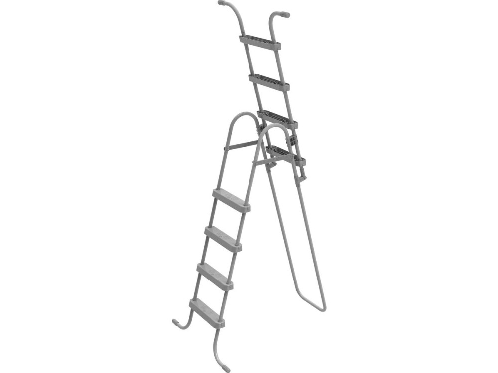 Escalera de piscina "Milo" con sistema de seguridad para niños - Gris
