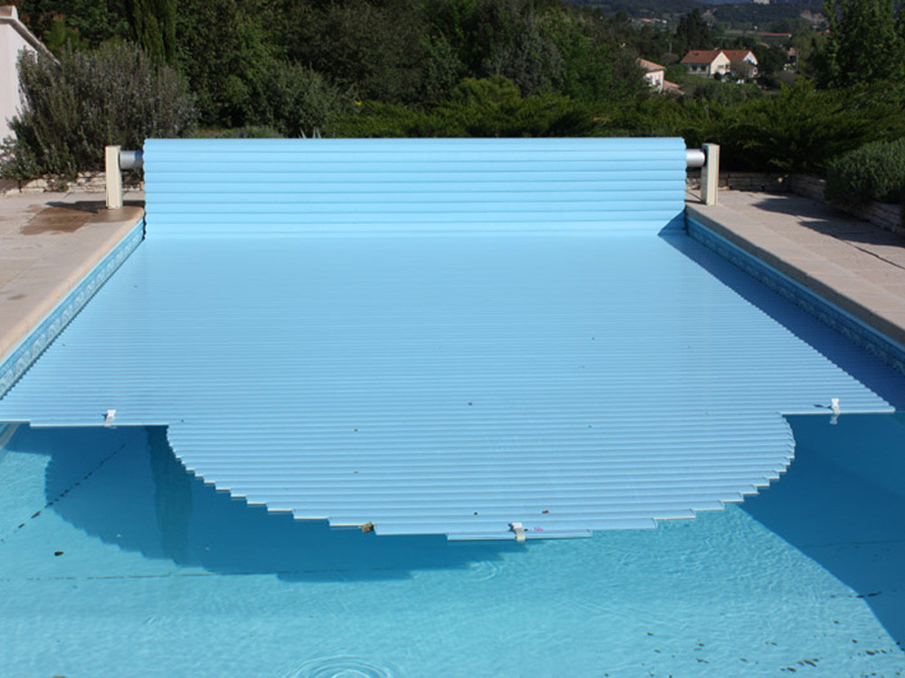 Persiana enrollable sobre suelo "Sylver Roll" para piscina Murano