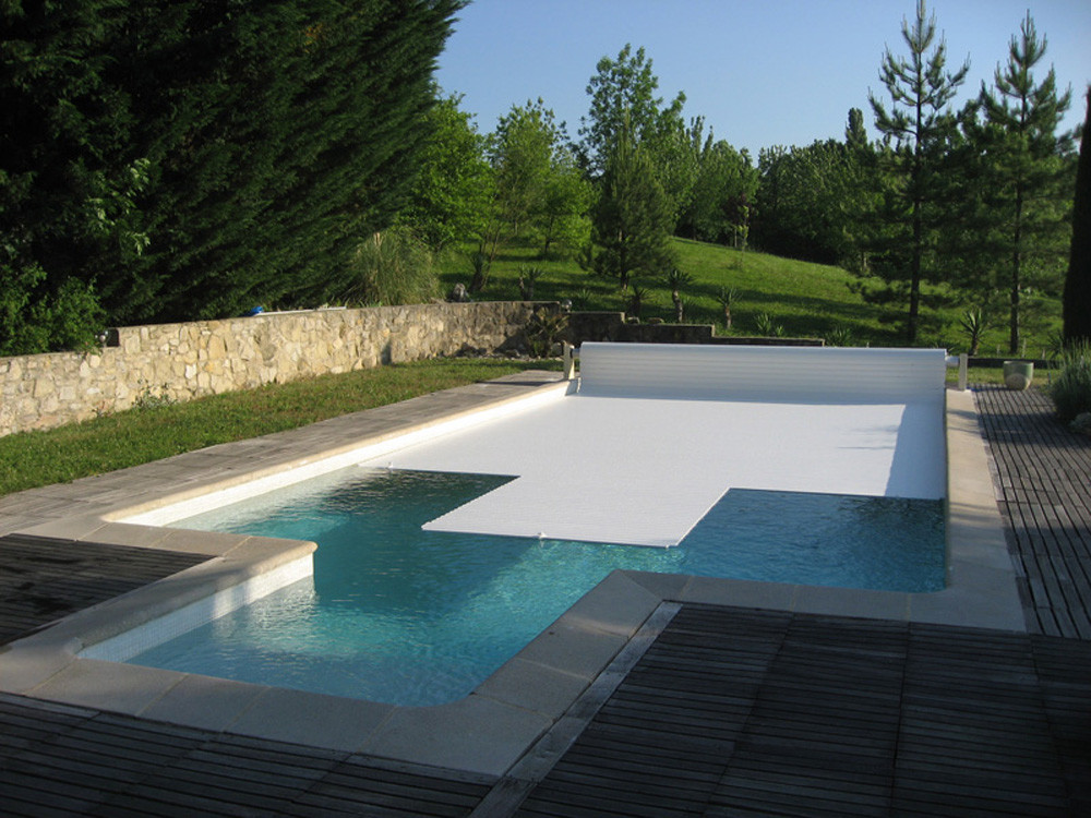 Persiana enrollable sobre suelo "Sylver Roll" para piscina Lorca