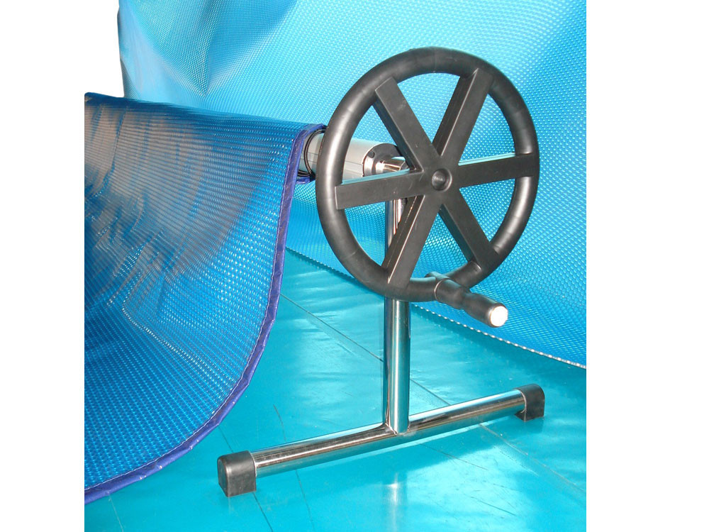 Carrete de manta solar móvil modelo pequeño de hasta 5 m