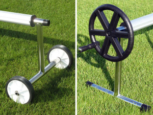 Enrollador de aluminio con patas telescópicas de acero inoxidable de 4 a 5,50 m D80
