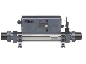 Calefactor eléctrico "Vulcan Digital" - 29 x 24 x 65 cm - 6 kW trifásico - Gris