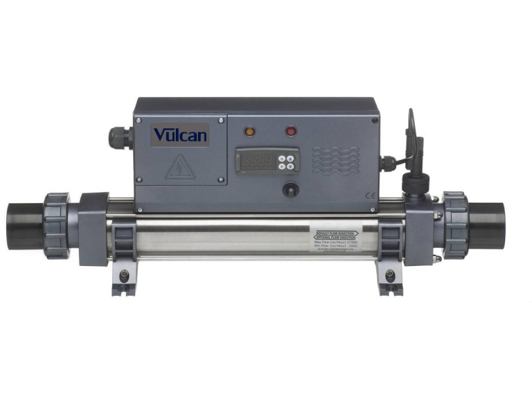 Calefactor eléctrico "Vulcan Digital" - 29 x 24 x 64,5 cm - 9 kW trifásico - Gris
