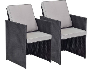 Lote de 2 sillones Chicago -"Atlanta" -Nero