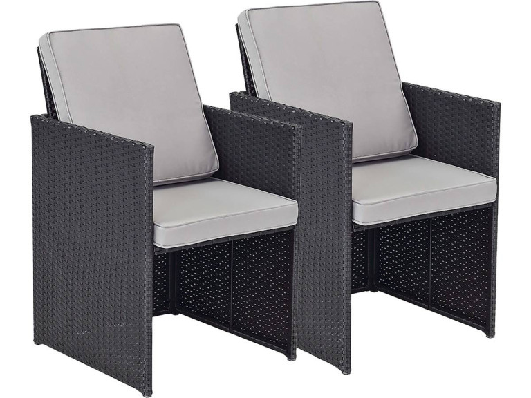 Lote de 2 sillones Chicago -"Atlanta" -Nero