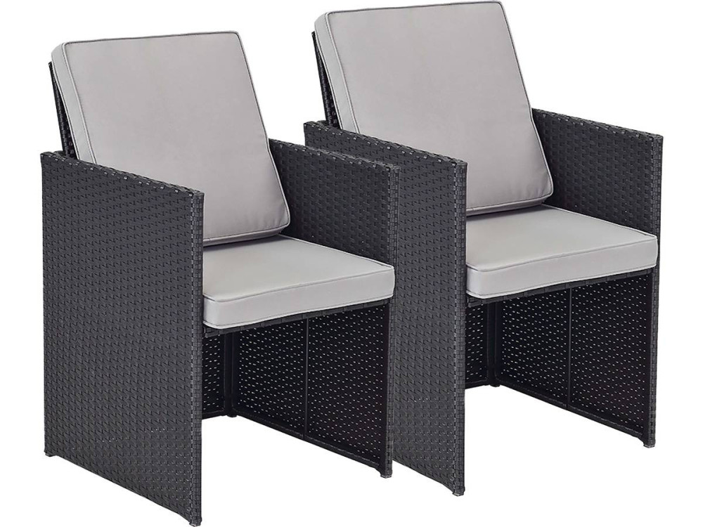 Lote de 2 sillones Chicago -"Atlanta" -Nero