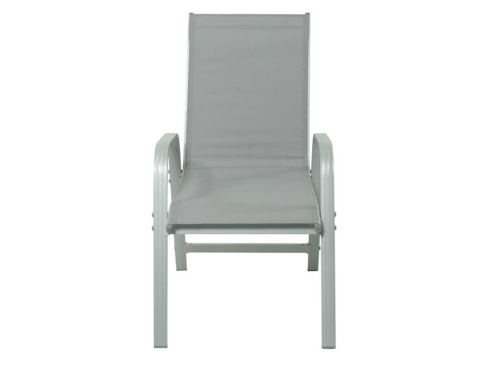 Juego de 2 sillas para jardin textileno "Porto"- Phoenix - gris claro