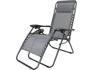 Silla de jardín relajante Sintra Zero Gravity - Gris