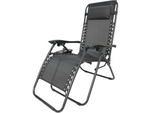 Silla de jardín relajante Sintra Zero Gravity - Negra