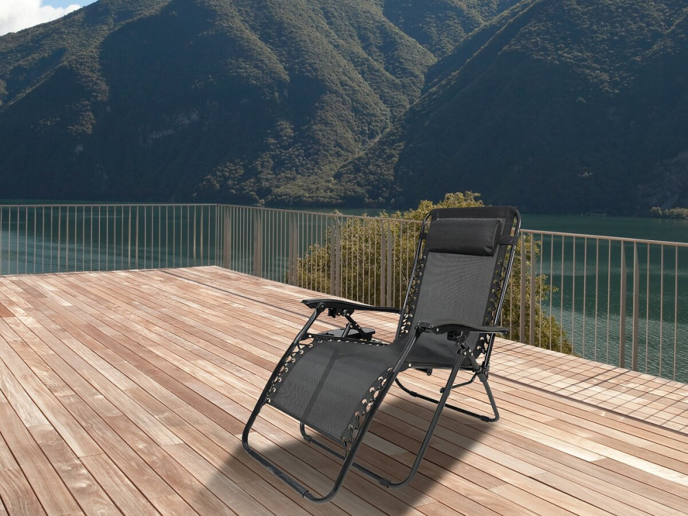 Silla de jardín relajante Sintra Zero Gravity - Negra