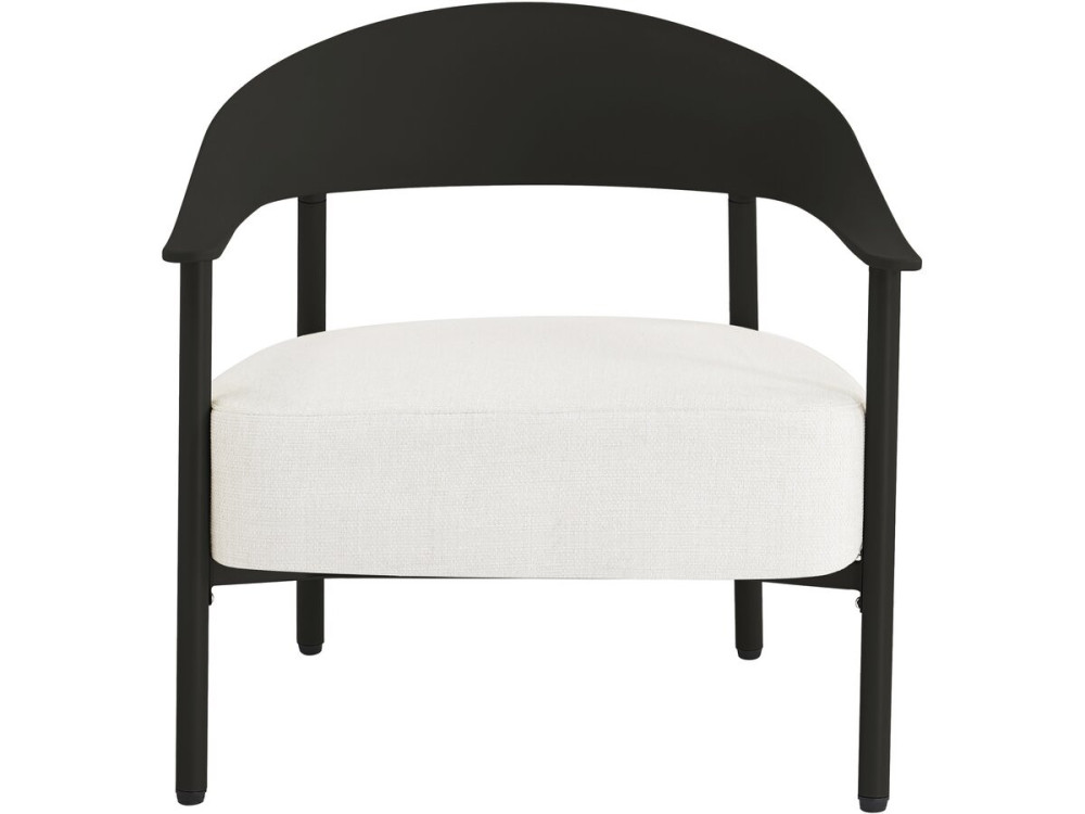 Lote de 2 sillones de jardín "Céora" de plástico y metal - Negro