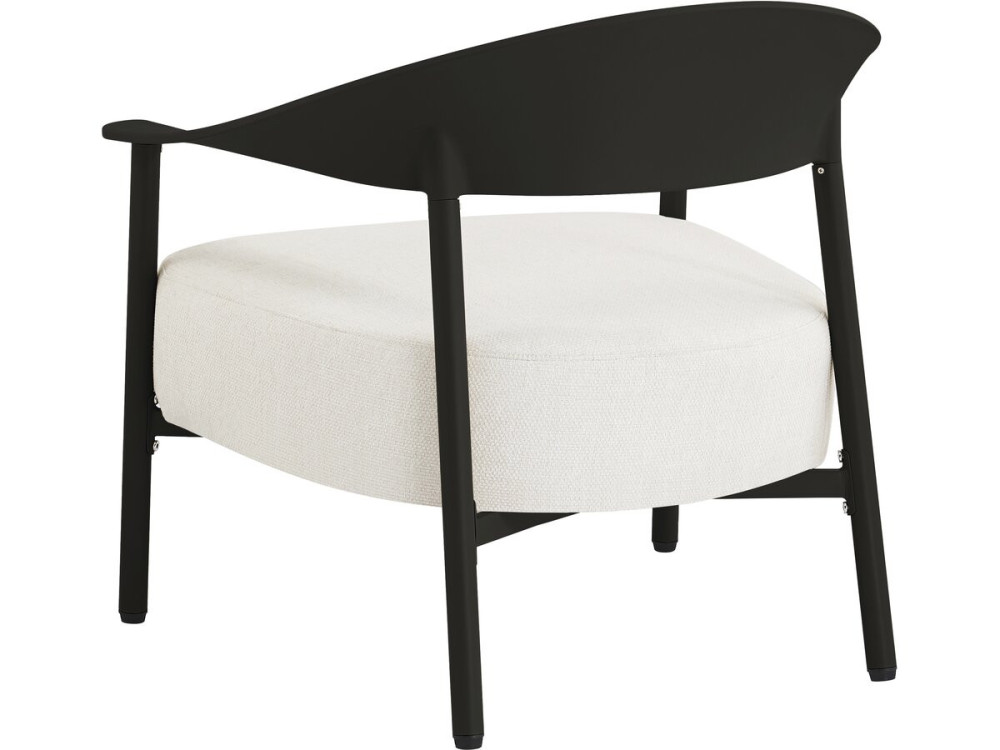 Lote de 2 sillones de jardín "Céora" de plástico y metal - Negro