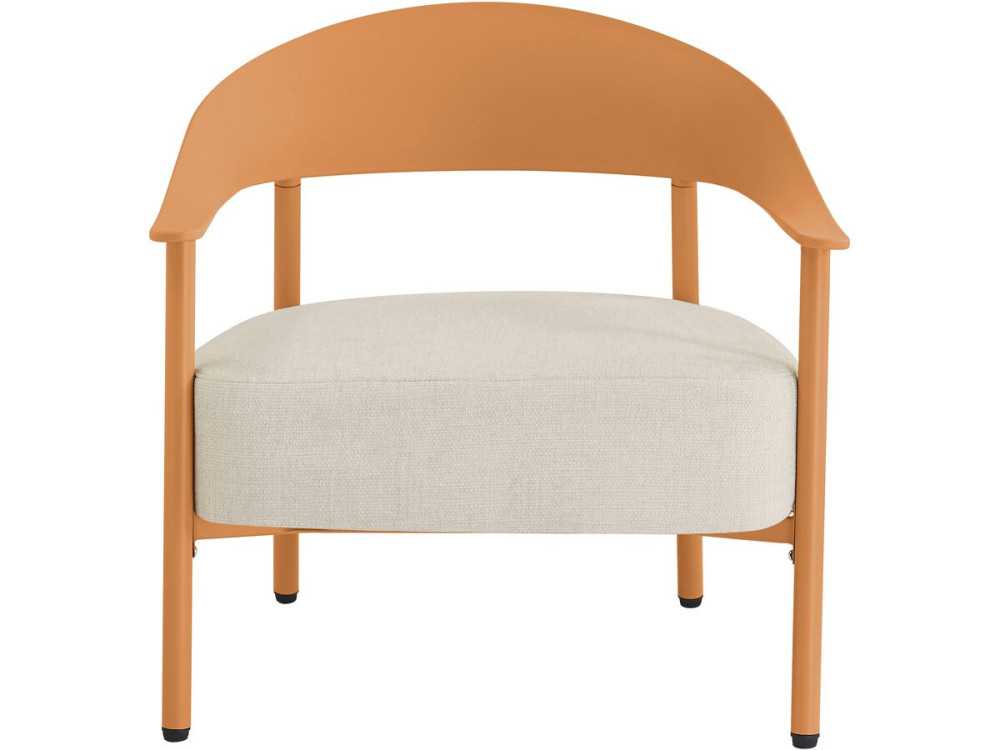 Lote de 2 sillones de jardín de plástico y metal "Céora" - Naranja
