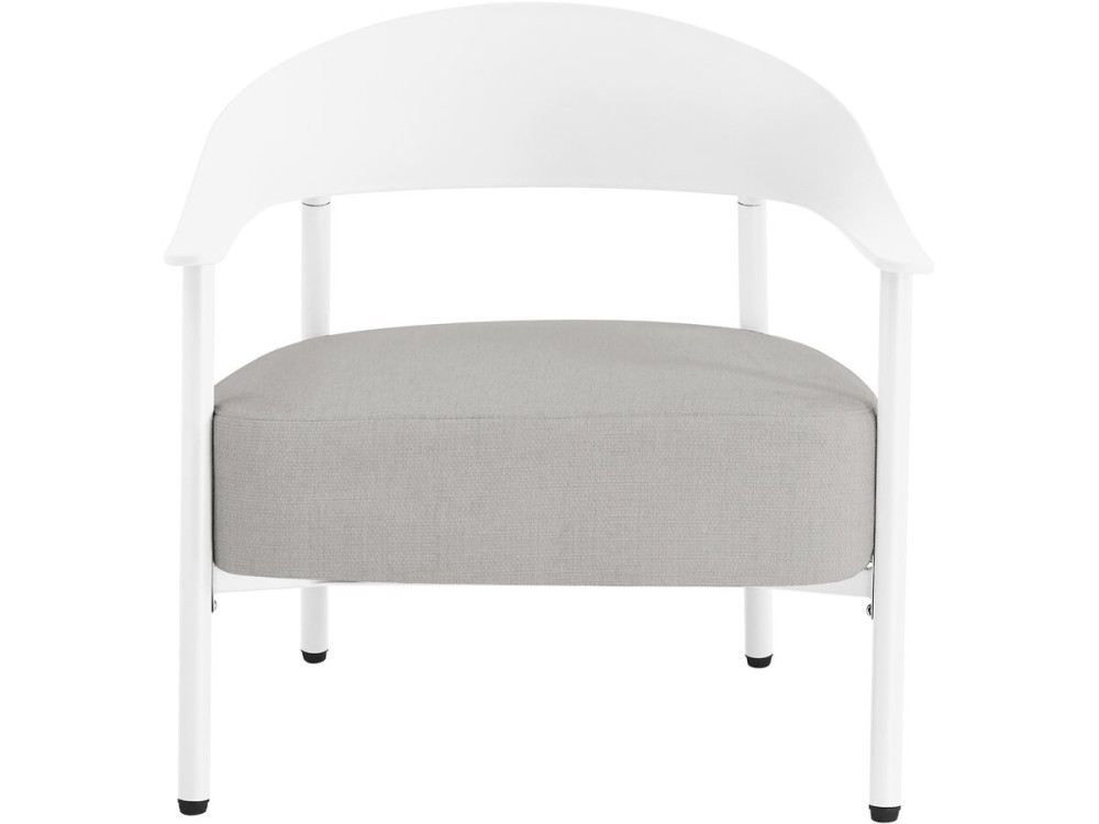 Lote de 2 sillones de jardín "Céora" de plástico y metal - Blanco