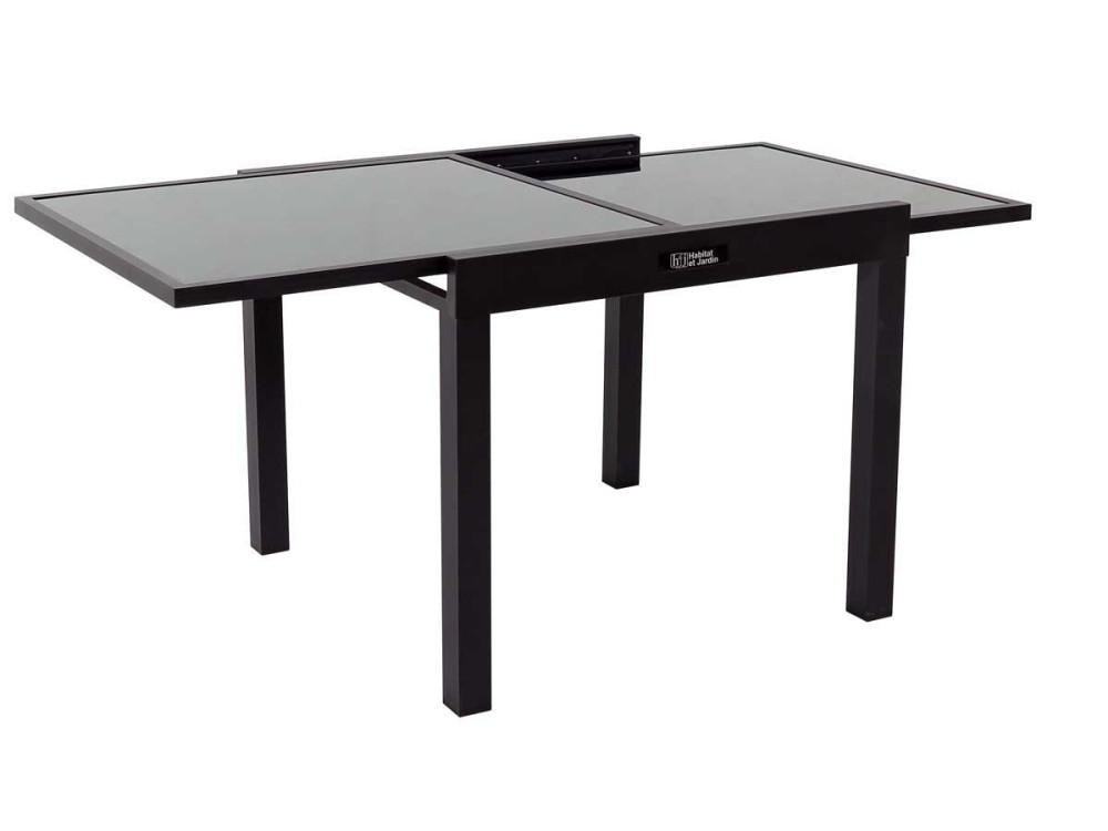Mesa para jardín extensible en aluminio "Porto 8" - Phoenix - Negro